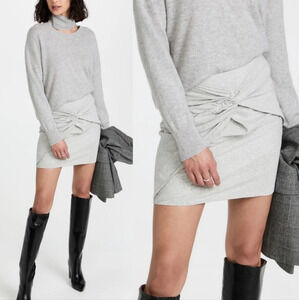 IRO Paris Toraba Organic Knot Mini Skirt Gray